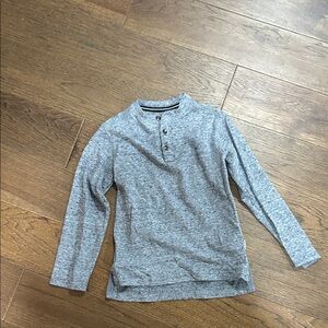 Kids Long Sleeve Henley Top - Gray